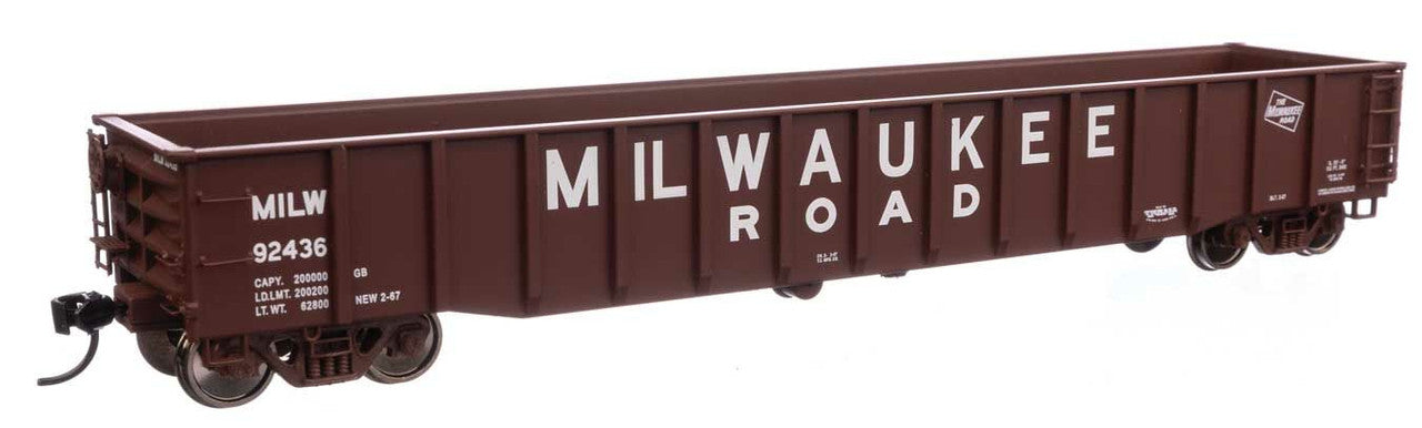 Walthers 920-105516 HO Milwaukee Road 53' Thrall Gondola Ready to Run #92436
