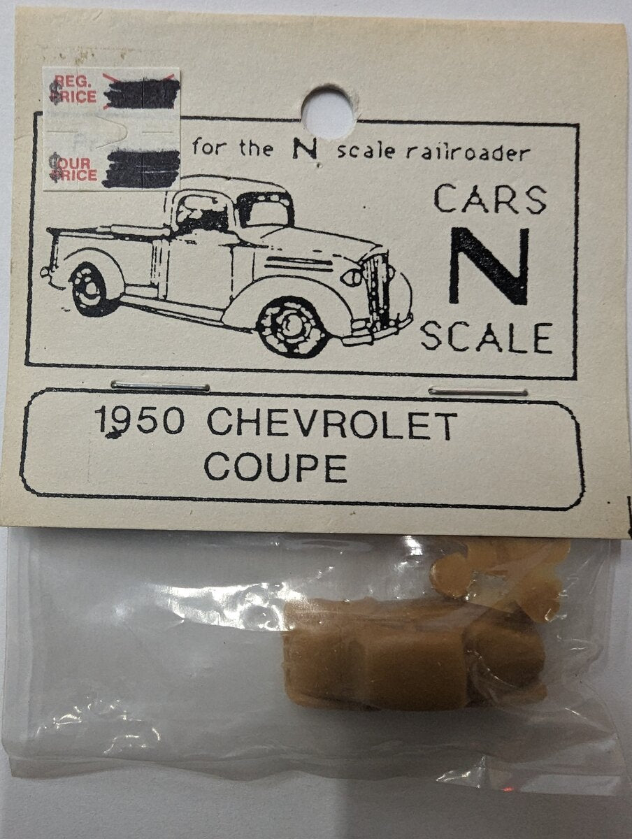 N Scale Railroader 1950C N Scale 1950 Chevrolet Coupe Model Kit