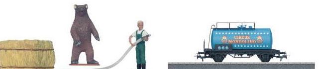 Marklin 78090 HO Circus Mondolino Tank Wagon Care & Feeding of Animals Play Set
