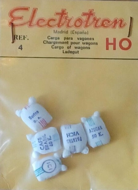 Electrotren 4 HO Scale Chargement Pour Wagons Bags (Pack of 5)