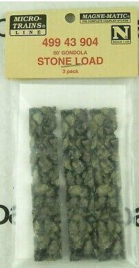 Micro-Trains 49943904 N Scale 50' Gondola Stone Load (Pack of 3)