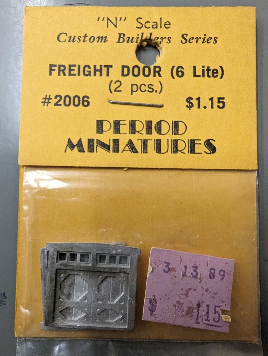 Period Miniatures 2006 N Scale Custom Builders Series Freight Door (6 Lite)