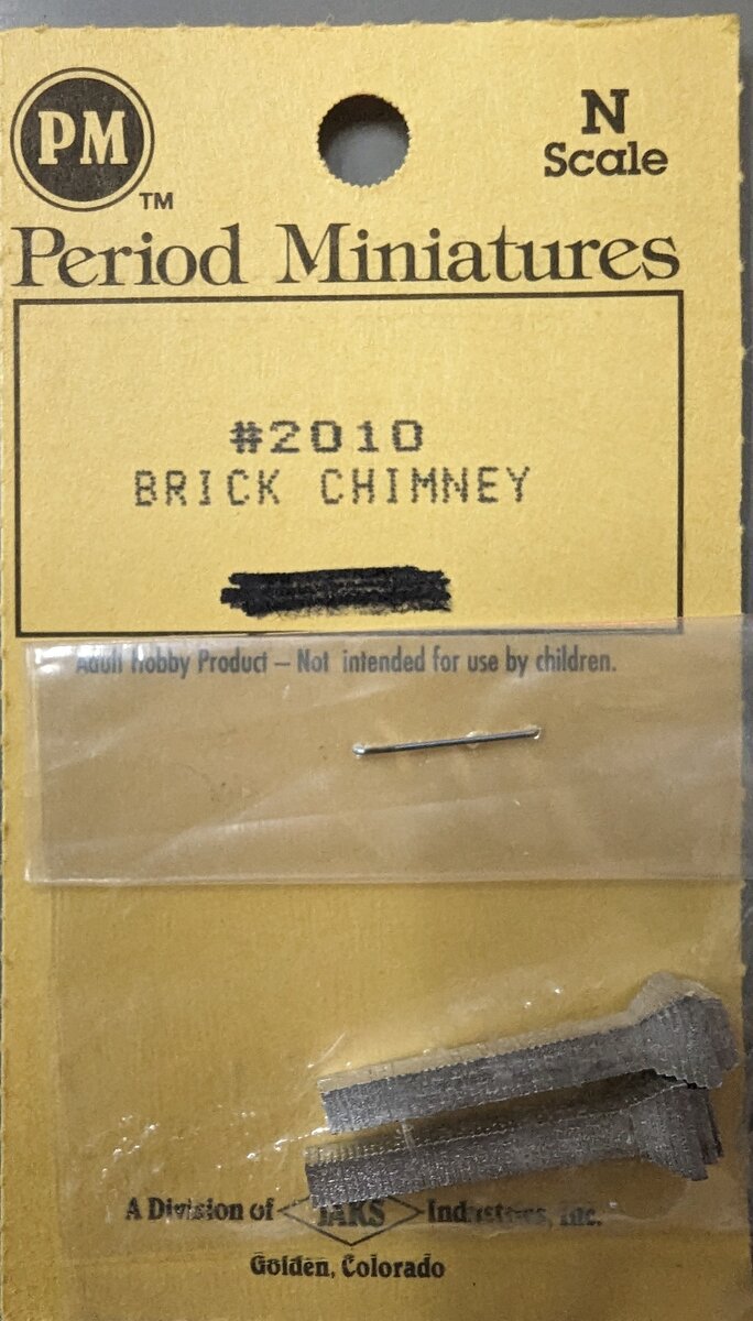 Period Miniatures 2010 N Scale Brick Chimney (Pack of 2)