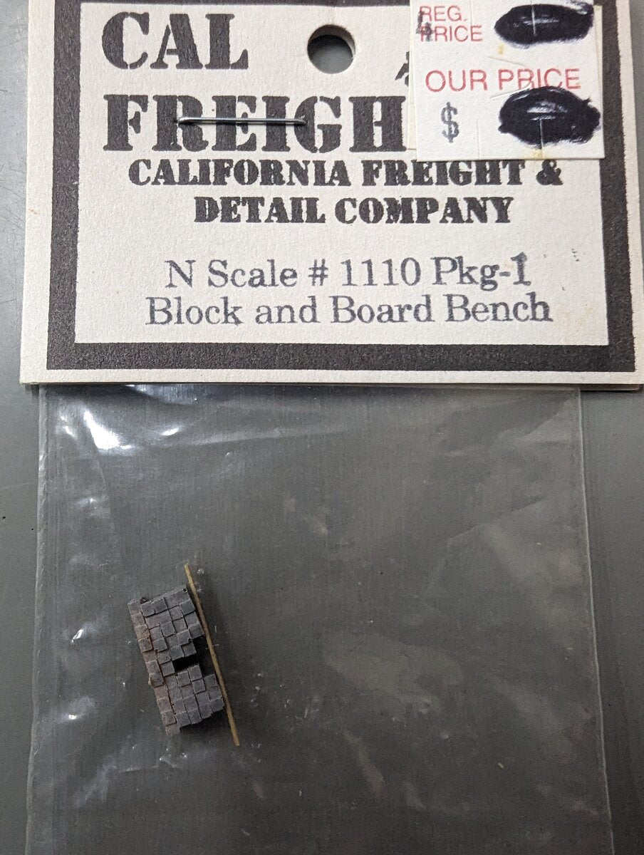 Californai Freight & Detail 1110 N Scale Block & Board Bench
