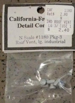 California Freight & Detail 1180 N Scale Large Industrial Roof Vent