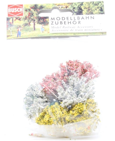 Busch 6059 HO and N Scale Flowering Bushes (Pack of 6)