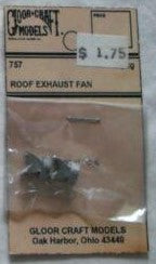 Gloor Craft 757 HO Scale Roof Exhaust Fan (Pack of 2)