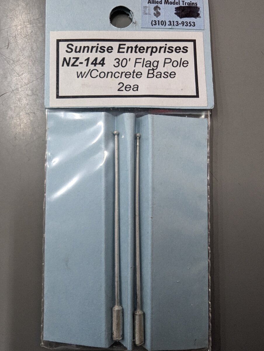 Sunrise Enterprises NZ-144  30' Flag Pole w/Concrete Base (Set of 2)