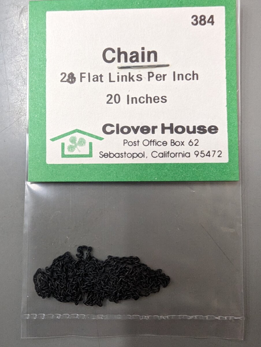 Clover House 384 21 Flat Links Per Inch Black 20" Chain