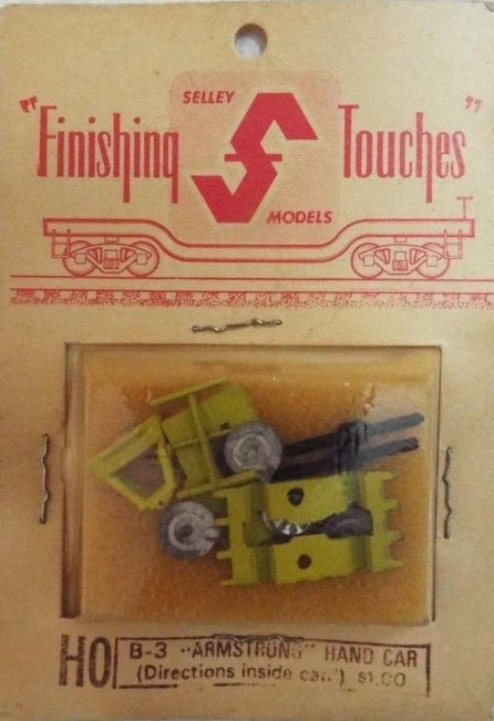 Finishing Touches B-3 HO Scale Armstrong Hand Car Kit