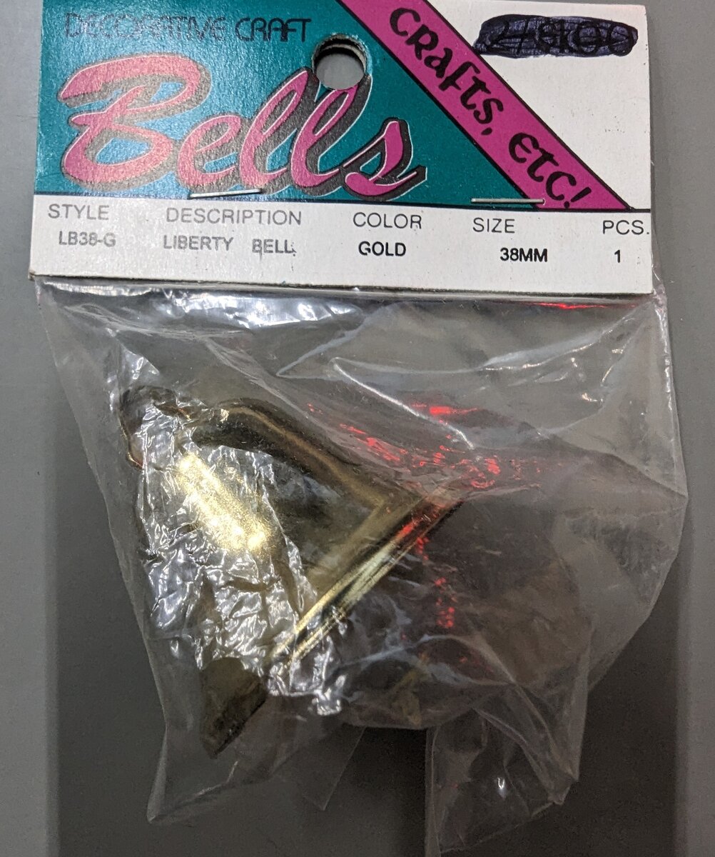 Crafts ETC LB38-G Gold 38mm Liberty Bell