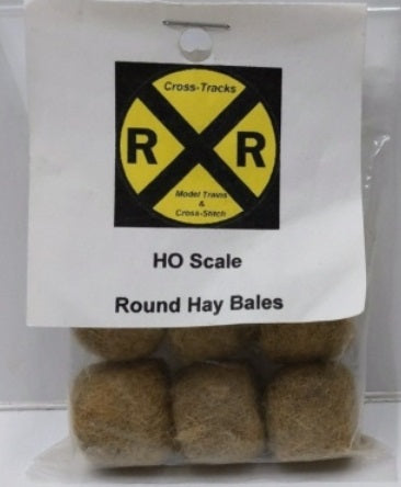 R x R 06 HO Scale Round Hay Bales (Pack of 6)