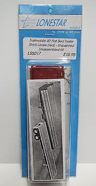 Lonestar Models LS5017HO 40' Flat Bed Trailer Strick Lease Red Unassembled Kit