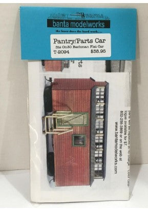 Banta Model Works T-2094 O Scale Pantry/Parts Camp Car Kit