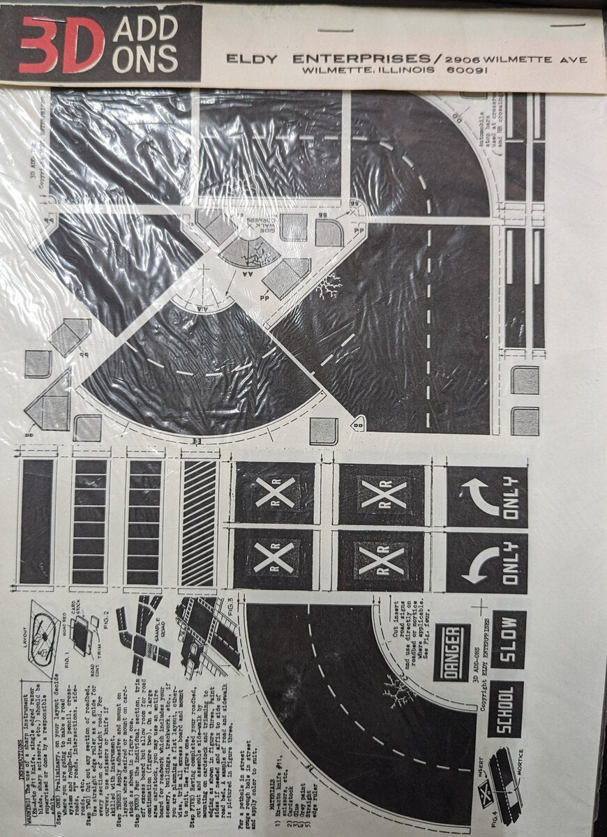 Eldy Enterprises 3D Add Ons Street, Road Signs, Danger Signs, Etc. Decal Sheets