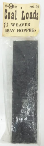 Scale Modelers 59 O Scale Coal Loads fit Weaver 2Bay Hoppers