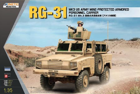 Kinetic Model 61012 1:35 RG-31 MK3 US Army MAPC Plastic Model Kit