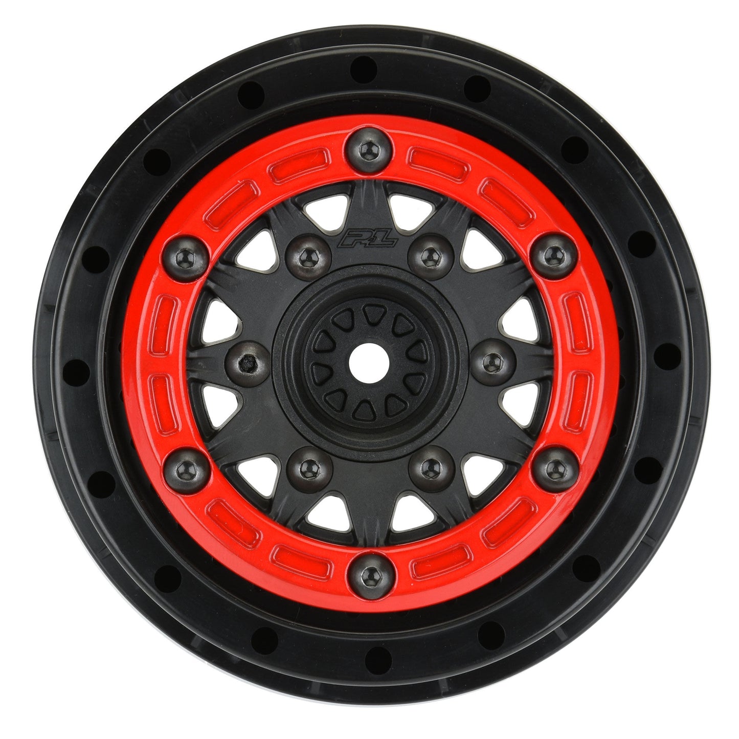 Pro-Line Racing 2811-04 Raid Bead-Loc 2.2/3.0" Short Course Red/Black Wheels