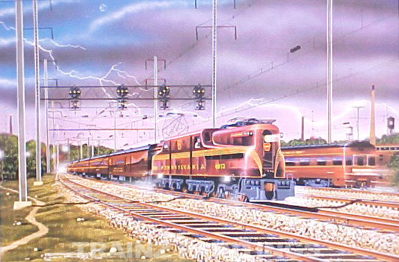 Robert West 323 PRR 'Pennsylvania Thunder' Railroad Art Print - Signed