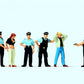 Preiser 10589 HO Emergency Personnel Under Arrest Figures (Set of 6)
