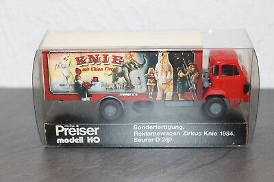 Preiser 20706 HO 1984 Circus Knie Saurer D 250 Advertising Transport Truck