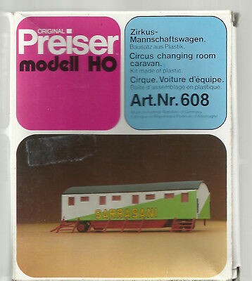 Preiser 608 HO Changing Room Caravan Plastic Kit