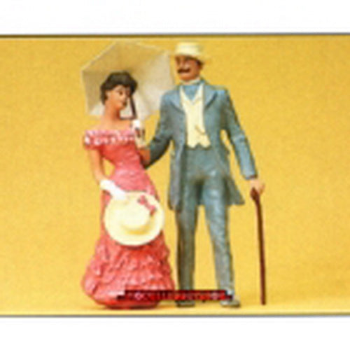 Preiser 45053 G Scale Couple with Parasol Figures (Set of 2)