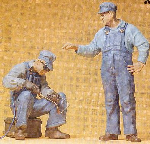 Preiser 45075 G US Track Workers Figures (Set of 2)
