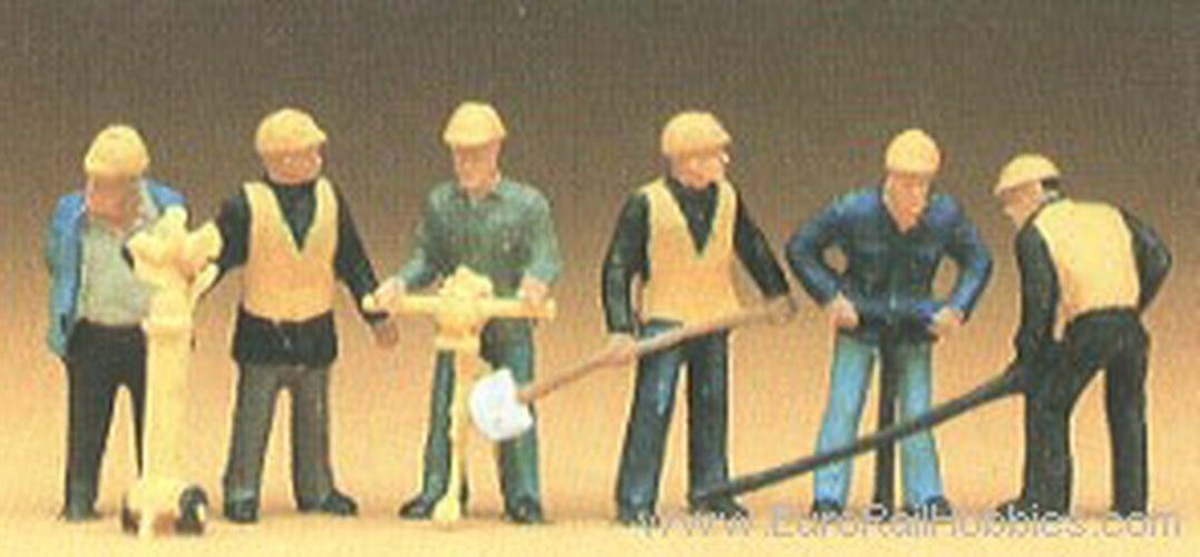 Preiser 10035 HO Track Maintenance Gang Figures (Set of 6)