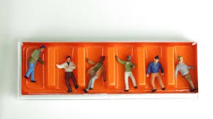 Preiser 20262 HO Circus Workers Build Tent Figures (Set of 6)