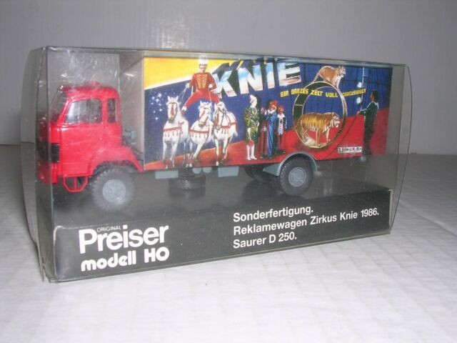 Preiser 20710 HO 1986 Circus Knie Saurer D 250 Advertising Transport Truck