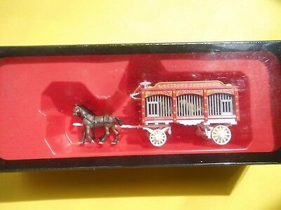 Preiser 22158 HO 3-Cage Wagon with Horses and Lions