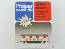 Preiser 3.0607 HO Circus Krone Office Caravan Plastic Model Kit