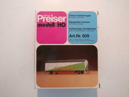 Preiser 609 HO Scale Equipment Caravan Plastic Kit