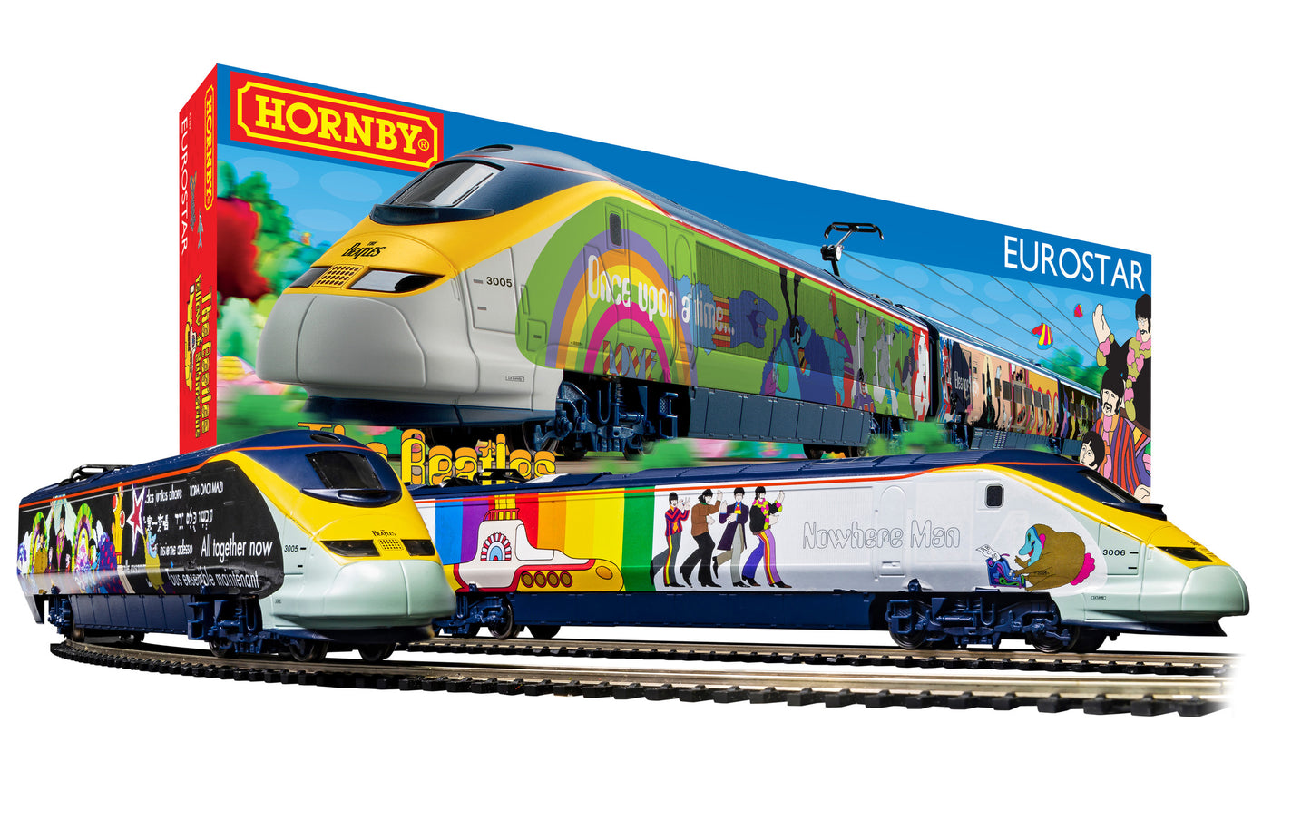 Hornby R1253T Eurostar OO Gauge Beatles Yellow Submarine Passenger Train Set