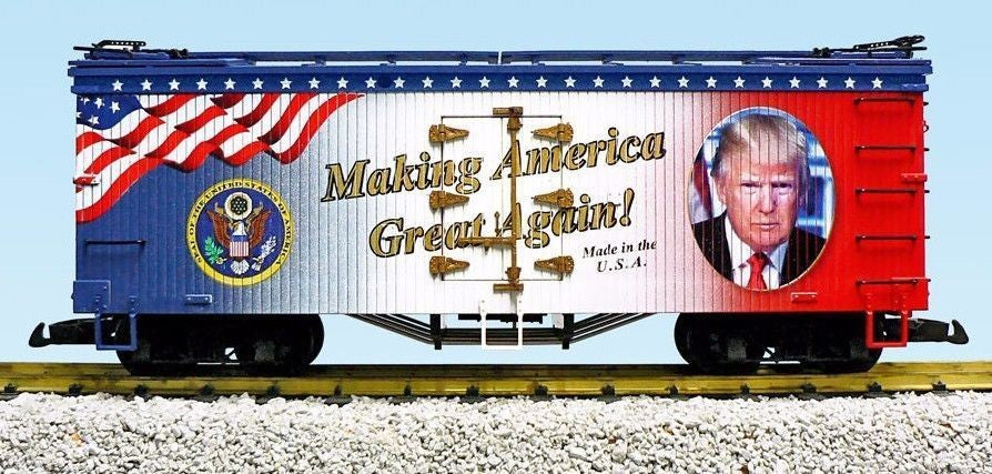 USA Trains R16025  G Scale Donald Trump "Make America Great Again" Reefer