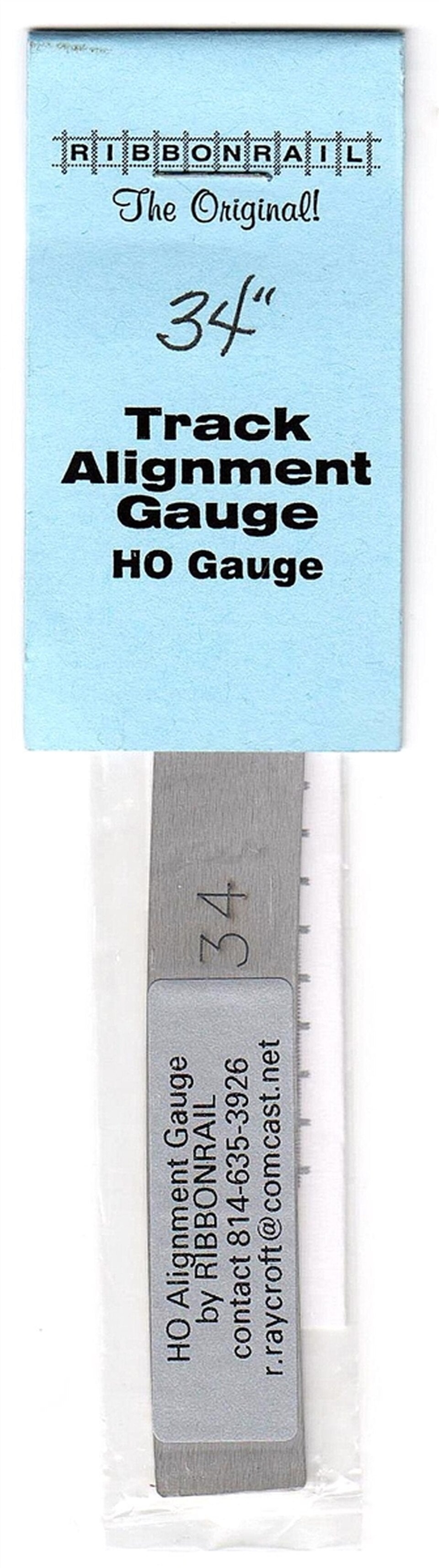 Ribbonrail 34 HO 5" Track Alignment Gauge - Curved 34" Radius