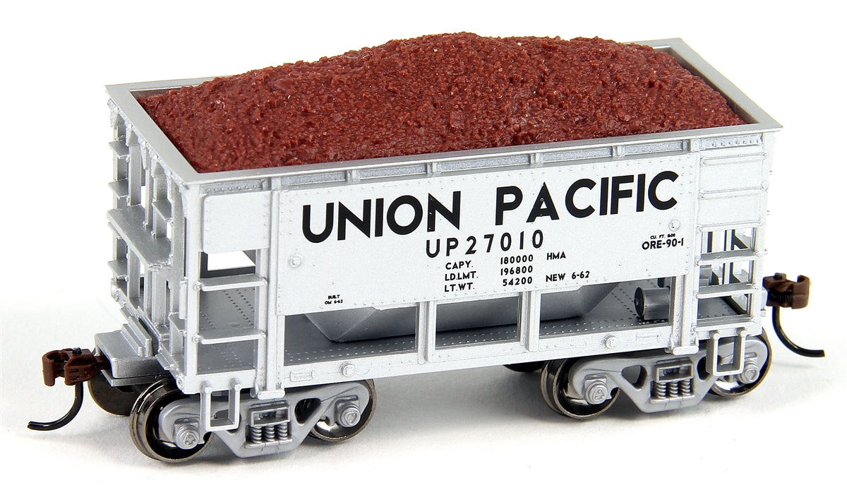 Roundhouse 87110 HO Union Pacific 24' Ribbed Ore Car w/Load #27010