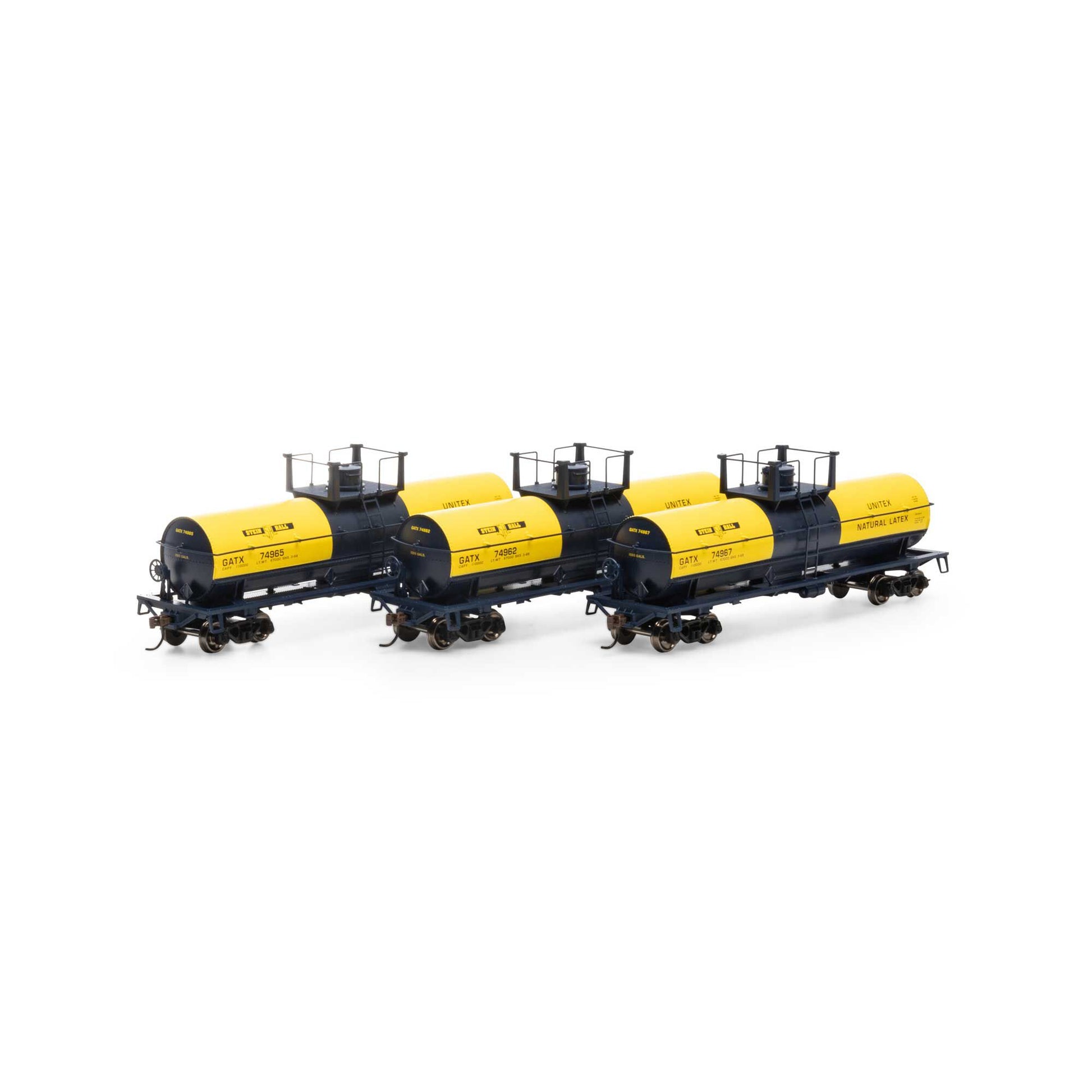 Roundhouse 73000 HO Stein Hall Chemical Tank Car (Set of 3)