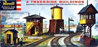 Revell T-9002:200 HO Trackside Building Kit (Set of 4)