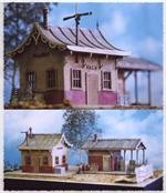 Model Tech Studios S0051 O Scale Small Town Station & Freight Shed Scene