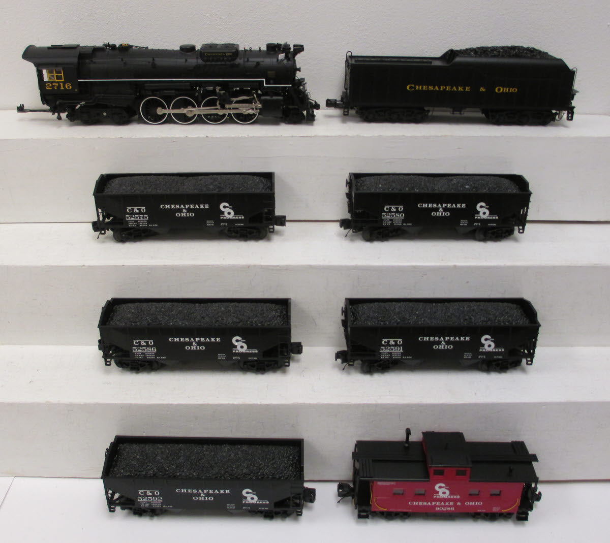 MTH 20-3420-1 Chesapeake & Ohio O Gauge Steam Freight Train Set w/PS 2.0