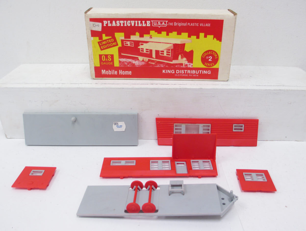 Plasticville 0400 O/S Scale Red and Gray Mobile Home Limited Edition Plastic Kit
