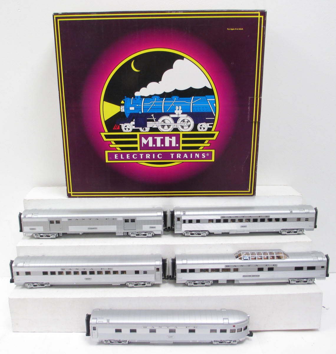 MTH 20-65128 O Santa Fe 70' Premier Streamlined Passenger Car Set (Set of 5)