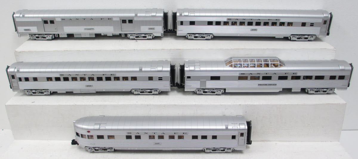 MTH 20-65128 O Santa Fe 70' Premier Streamlined Passenger Car Set