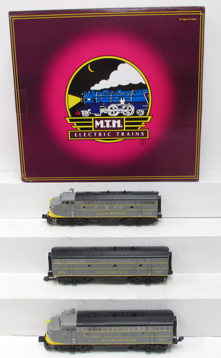 MTH 20-2842-1 Clinchfield F-7 ABA Diesel Engine Set w/PS 2.0 #815/817/854