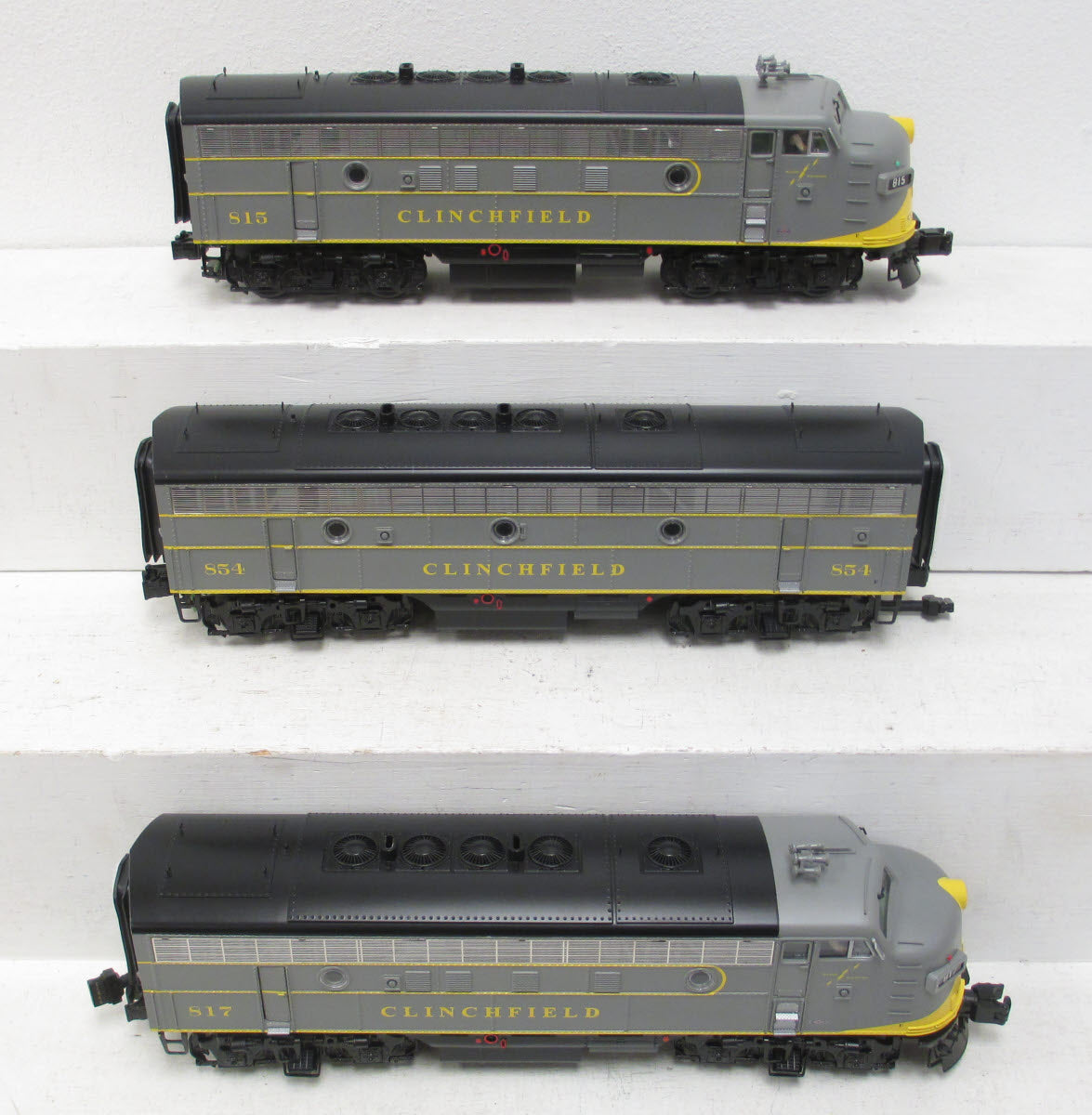 MTH 20-2842-1 Clinchfield F-7 ABA Diesel Engine Set w/PS 2.0 #815/817/854