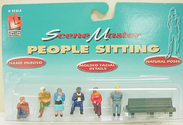 Life Like 1857 O SceneMaster People Sitting With Bench Figures (Set of 7)