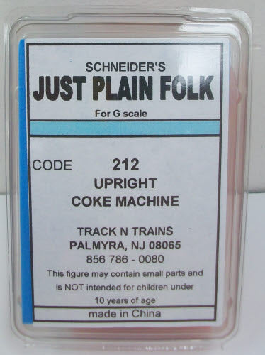 Just Plain Folk 212 G Scale Upright Coke Machine