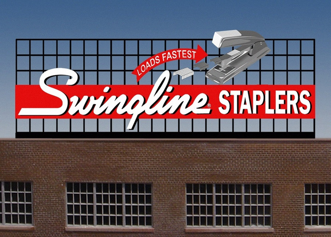 Miller Engineering 88-3401 HO/O Swingline Staplers Animated Neon Billboard
